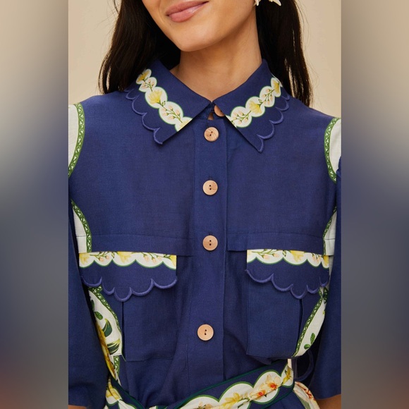 🔥🔥🔥NEW Farm Rio Amazon Garden Cream Tropical Floral Mini Dress - Picture 3 of 8